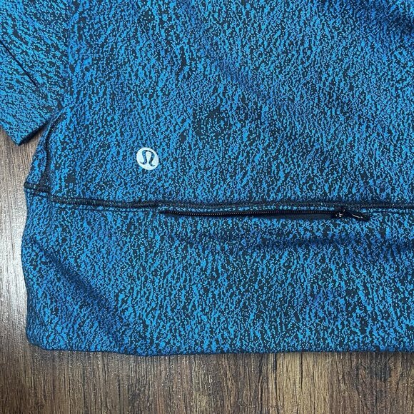 Lululemon Blue Marled Rush Hour 1/4 Zip Pullover Sweater Jacket Size 6 - Picture 4 of 7